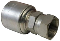 Gates 16G-14FJX MegaCrimp Couplings, Female JIC 37 Flare Swivel, Zinc Plated Carbon Steel, 6.31", 1" ID