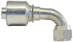 Gates 12G-16FJX90S MegaCrimp Couplings, Female JIC 37 Flare Swivel, Zinc Plated Carbon Steel, 5.22", 3/4" ID