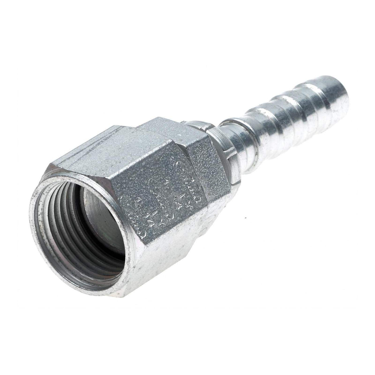 Gates 16GS-20FJX GlobalSpiral Couplings, Female JIC 37° Flare Swivel, Zinc Plated Carbon Steel, 4.53", 1" ID