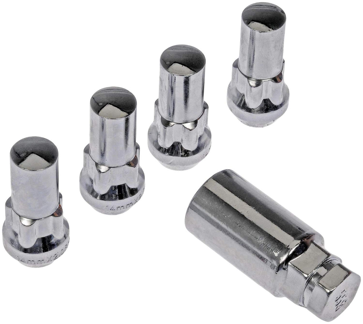 Dorman - 711-1028 - WHEEL NUT LOCK CHROME ACORN NUT SET M14-