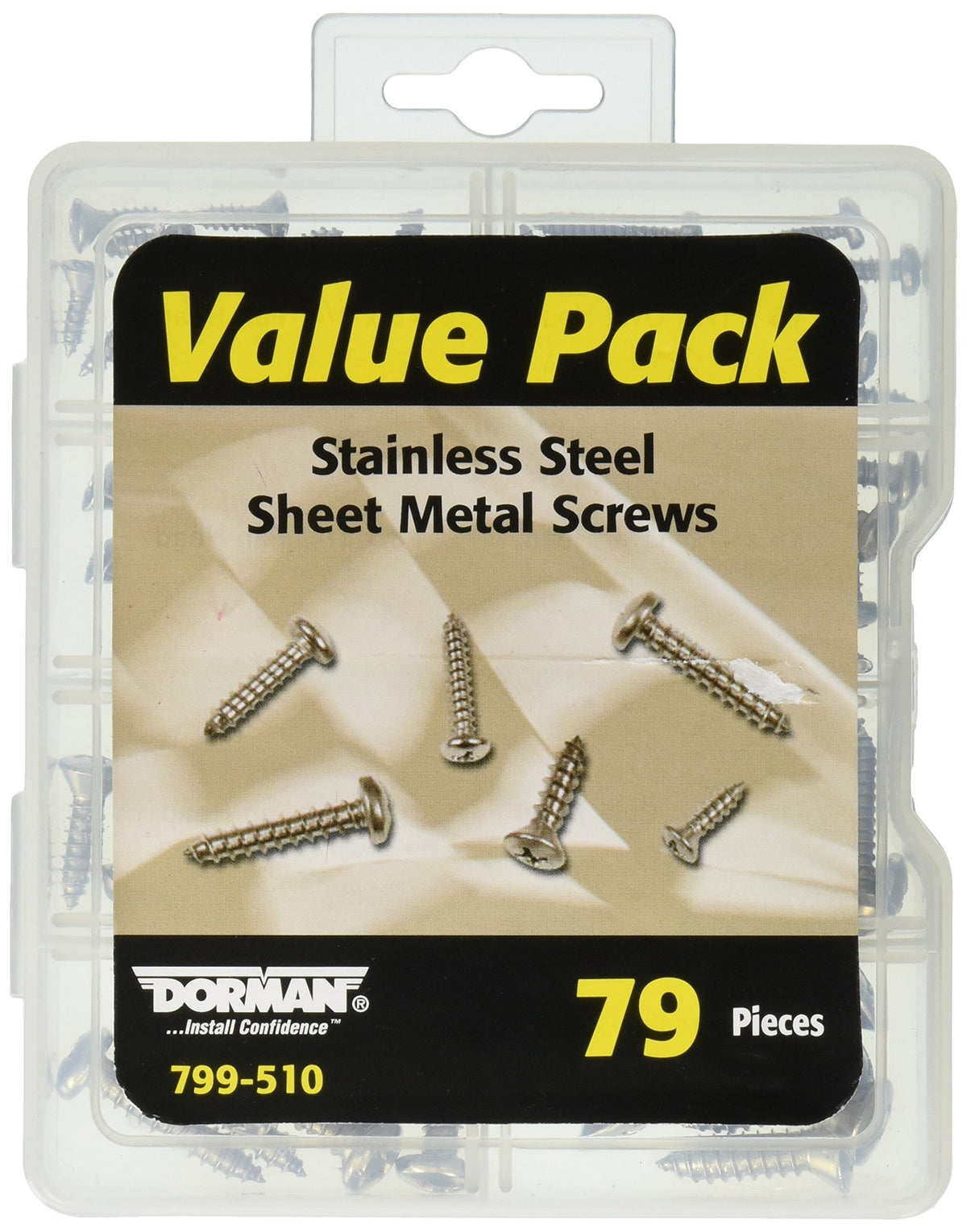 Dorman - Autograde 799-510 Sheet Metal Screw Stainless Steel Value Pack- 8 Sku's- 79 Pieces