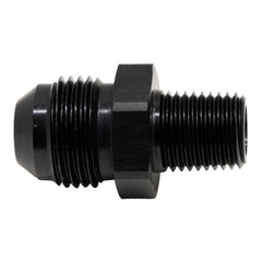 DeatschWerks 8AN Male Flare to 1/4in Male NPT Adapter - Anodized Matte Black