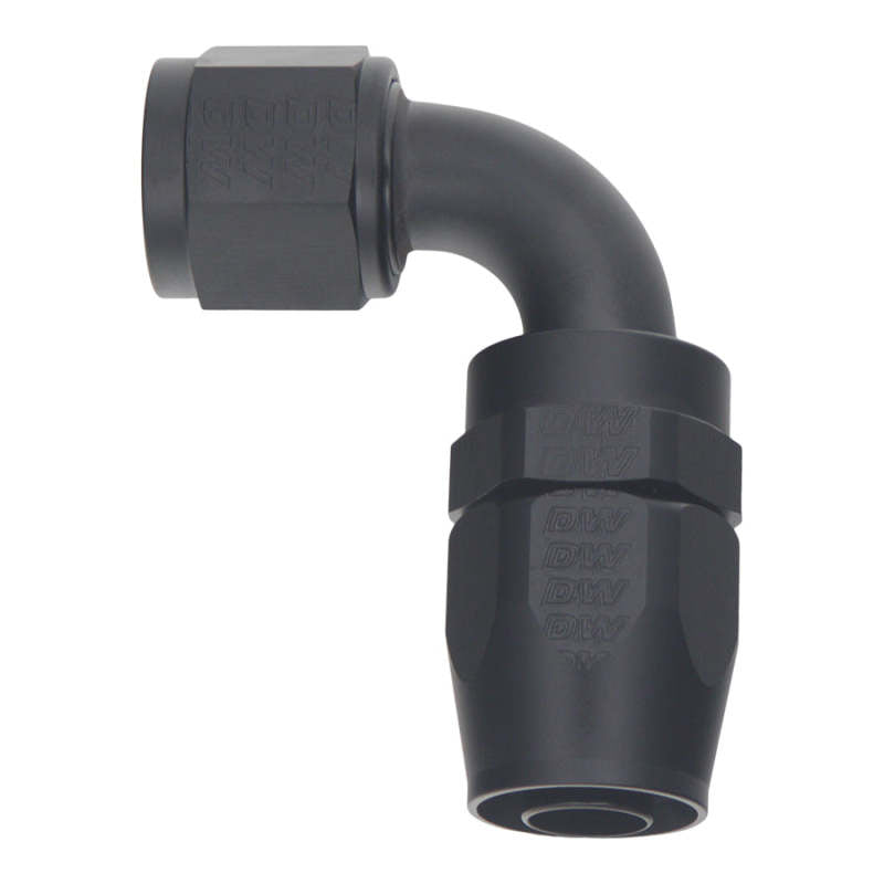 DeatschWerks 10AN Female Swivel 90-Degree Hose End CPE - Anodized Matte Black