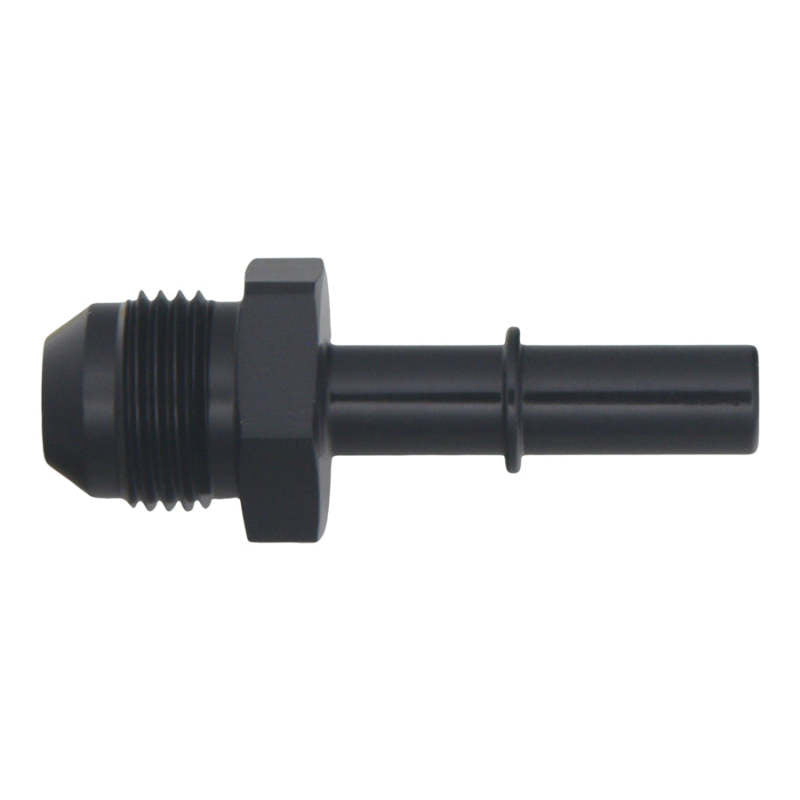 DeatschWerks 8AN Male Flare to 3/8in Male EFI Quick Connect Adapter - Anodized Matte Black