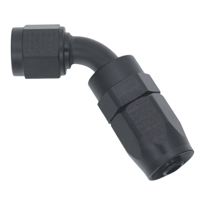 DeatschWerks 6 AN Female Flare Swivel 60-Degree Hose End CPE - Anodized Matte Black