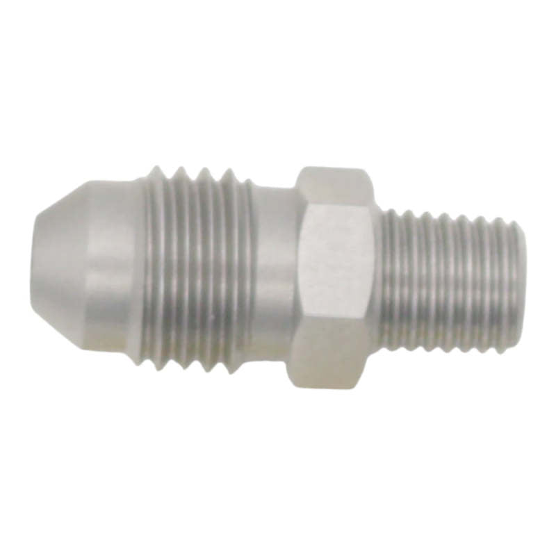 DeatschWerks 4AN Male Flare to 1/16in NPT Male - Anodized Stainless Steel