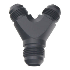 DeatschWerks 8AN Male Flare to 8AN Male Flare to 10AN Male Flare Y Fitting - Anodized Matte Black