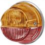 Hella 001259261 1259 Amber/Red Turn/Tail Lamp with Chrome Base