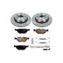 PowerStop KOE877 OE Stock Replacement Low-Dust Ceramic Brake Pad and Rotor Kit
