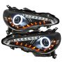 SPYDER 5075383 Projector Headlights - CCFL Halo - DRL LED - Black