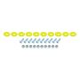 ALLSTAR PERFORMANCE ALL18688 Countersunk Bolt Kit Fluorescent Yellow 10pk