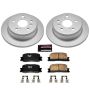 PowerStop CRK2418 Genuine Geomet Coated Rotor and Low-Dust Ceramic Brake Pad Kit