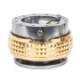 NRG Quick Release Kit - Pyramid Edition - Gunmetal Body / Chrome Gold Pyramid Ring