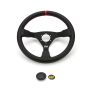 OMP RACING, INC. OMPOD0-1980-073 WRC Steering Wheel Black And Red .350 Dia Grip