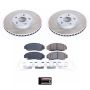 PowerStop SC5392 Semi-Coated Rotor and Low-Dust Ceramic Brake Pad Kit