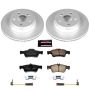 PowerStop CRK5322 Genuine Geomet Coated Rotor and Carbon-Fiber Ceramic Brake Pad Kit