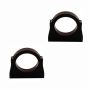 QA1 9039-308 MOD Series Shock Absorber Reservoir - Flat Panel - Black Anodized Aluminum