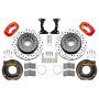 Wilwood 140-17121-DR Chevy Monte Carlo Forged 4 Piston DynaPro Red Caliper HP32 VV D&S Rotor - 12.19x0.81