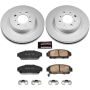 PowerStop CRK692 Genuine Geomet Coated Rotor and Low-Dust Ceramic Brake Pad Kit