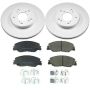 PowerStop CRK8318 Genuine Geomet Coated Rotor and Low-Dust Ceramic Brake Pad Kit