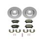 PowerStop ESK4562 Genuine Geomet Coated Rotors, ECE-R90 Brake Pads + Hardware Kit