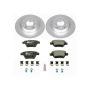 PowerStop ESK5667 Genuine Geomet Coated Rotors, ECE-R90 Brake Pads + Hardware Kit