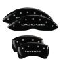 MGP 12181SDD4BK 4 Caliper Covers Engraved Front & Rear With out stripes/Dodge Black finish silver ch