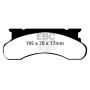 EBC Brakes DP61258 6000 Series Greenstuff Truck/SUV Brakes Disc Pads