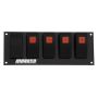 Moroso 74186 Rocker Switch Panel - Flat Surface Mount - LED - 2.488in x 6.695in - Five On/Off Switches