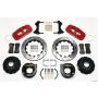Wilwood 140-10945-DR AERO4 Rear P-Brake Kit 14.00in Drilled Red Chevy 12 Bolt-Spec 3.15in Brng