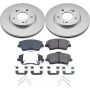 PowerStop CRK7370 Genuine Geomet Coated Rotor and Low-Dust Ceramic Brake Pad Kit