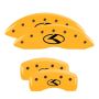 MGP 4 Caliper Covers Engraved Front & Rear Circle K/Kia Yellow Finish Black Char 2018 Kia Optima