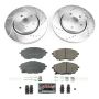 PowerStop K7890 Z23 Daily Driver Carbon-Fiber Ceramic Brake Pad and Drilled & Slotted Rotor Kit