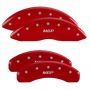 MGP 4 Caliper Covers Engraved Front & Rear MGP Red Finish Silver Char 2019 Nissan Armada