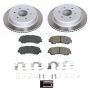 PowerStop SC7874 Semi-Coated Rotor and Low-Dust Ceramic Brake Pad Kit