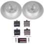 PowerStop ESK368 Genuine Geomet Coated Rotors, ECE-R90 Brake Pads + Hardware Kit