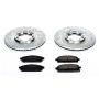 PowerStop K2279 Z23 Daily Driver Carbon-Fiber Ceramic Brake Pad and Drilled & Slotted Rotor Kit