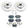 PowerStop ESK7888 Genuine Geomet Coated Rotors, ECE-R90 Brake Pads + Hardware Kit