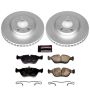 PowerStop CRK572 Genuine Geomet Coated Rotor and Carbon-Fiber Ceramic Brake Pad Kit