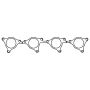 Cometic Gasket C15107-030 Cometic Ford FR9 V8 .030in MLS Exhaust Manifold Gasket Set