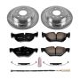 PowerStop K7008 Z23 Daily Driver Carbon-Fiber Ceramic Brake Pad and Drilled & Slotted Rotor Kit