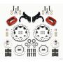Wilwood 140-12045-DR Forged Dynalite Front Kit 12.19in Drilled Red 69-70 Impala Drum/Disc 69-82 Vette