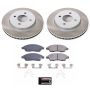 PowerStop SC6096 Semi-Coated Rotor and Low-Dust Ceramic Brake Pad Kit
