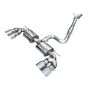 AWE Tuning 3015-42658 AWE MK8 Volkswagen Golf R 3in Touring Edition Quad Exhaust - Chrome Silver Tips