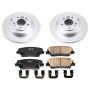 PowerStop CRK6168 Genuine Geomet Coated Rotor and Low-Dust Ceramic Brake Pad Kit