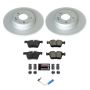 PowerStop CRK8152 Genuine Geomet Coated Rotor and Carbon-Fiber Ceramic Brake Pad Kit