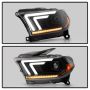 SPYDER 5088680 Projector Headlights - Sequential LED Turn Signal Lights - Black