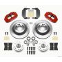 Wilwood 140-12272-R Narrow Superlite 6R Front Hub & 1PC Rtr Kit 12.88in-Red Magnum Force Drop Spindle