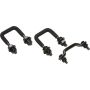 Kentrol 55-86 Jeep Windshield Tie Down Kit CJ - Powdercoat Black