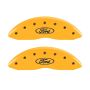 MGP 10232FFRDYL Front set 2 Caliper Covers Engraved Front Oval logo/Ford Yellow finish black ch
